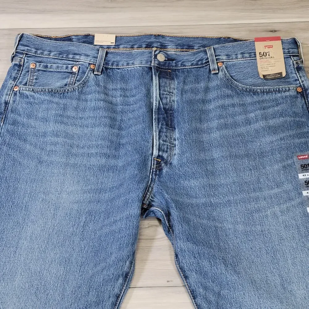 Levi's 501 Jeans Men's 42X30 Light Wash New 005013306